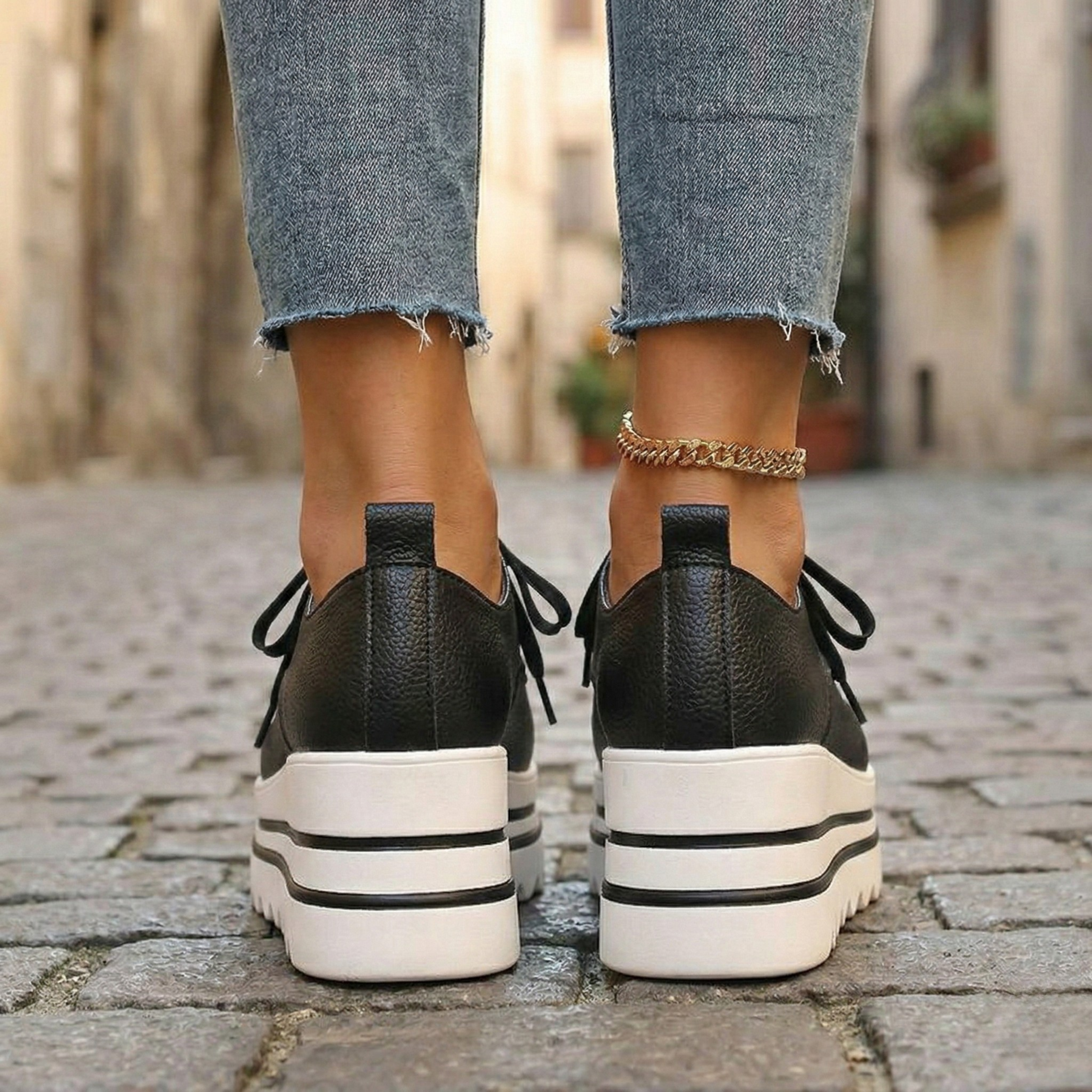 Women's Stylish Orthopedic Platform Oxford Shoes – Arch Support Summer Chunky Sole
