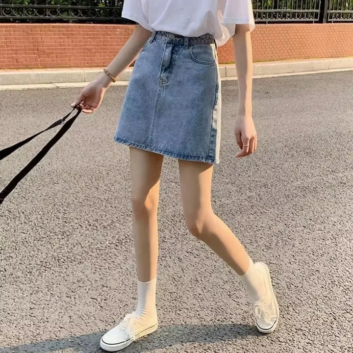Women's Summer Denim Mini Skirt – High Waist, Slim Fit, Trendy Y2K Style 5