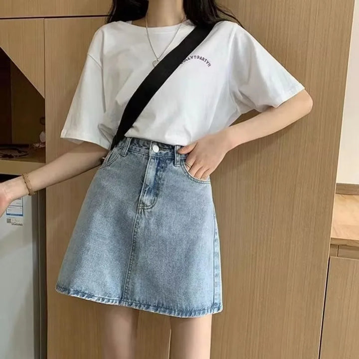 Women's Summer Denim Mini Skirt – High Waist, Slim Fit, Trendy Y2K Style 4