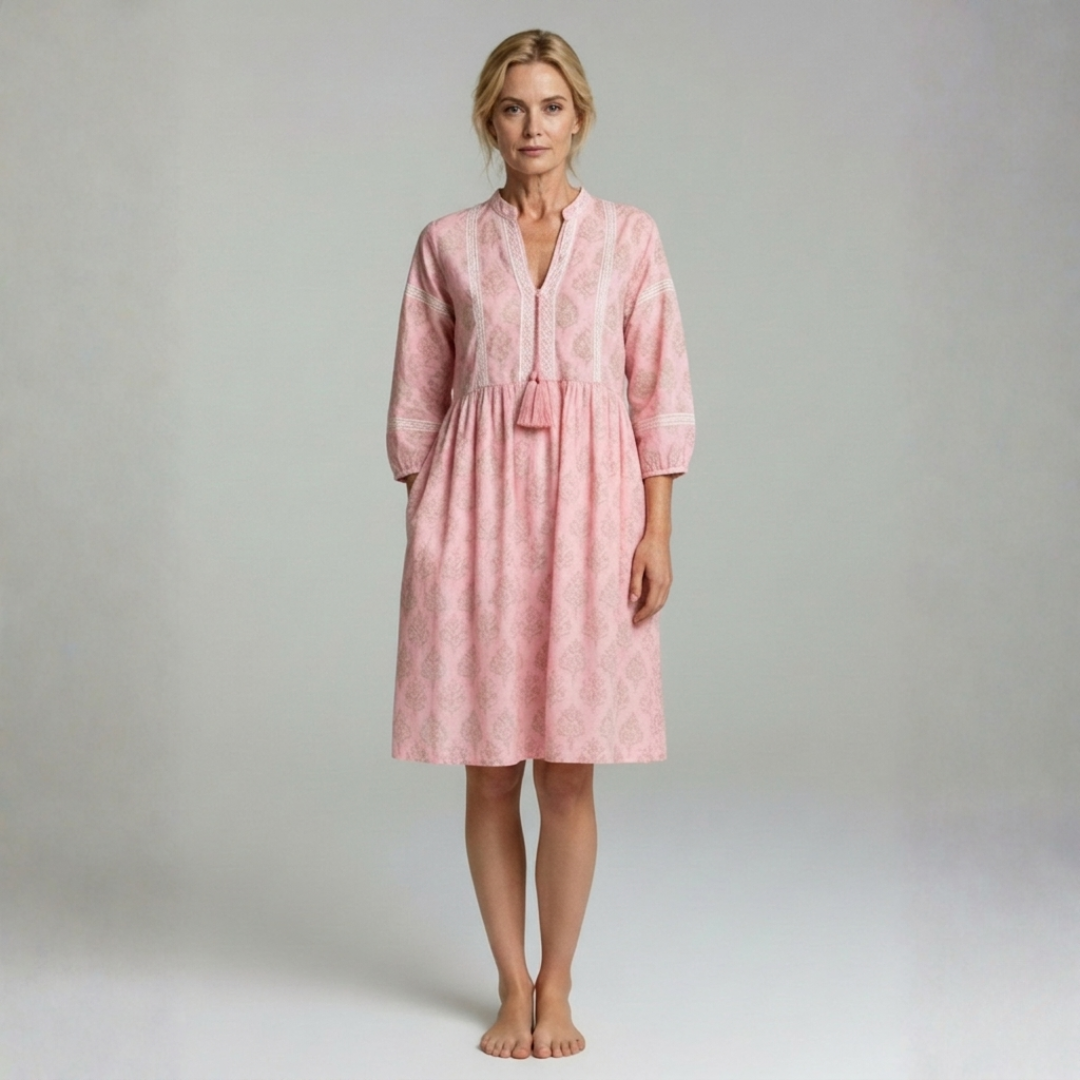 Women's Summer Midi Dress – Boho Chic with Relaxed Fit and Lightweight Fabric