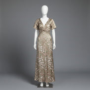 Women’s Twisted Front Printed Maxi Dress Short Sleeve Lightweight Summer Gown