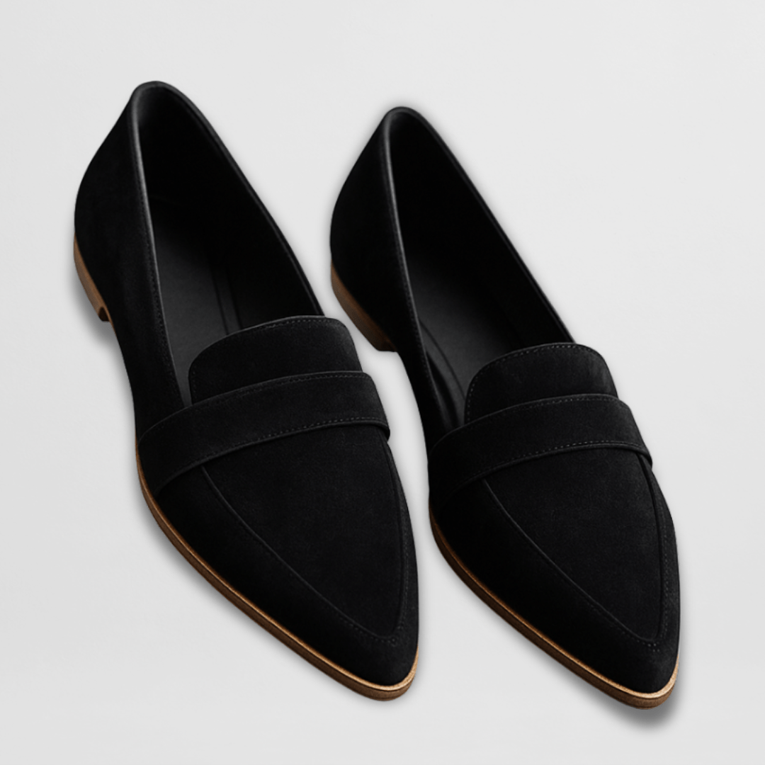 Women's Comfortable Black Loafers – Soft Suede with Cushioned Orthopedic Support 2