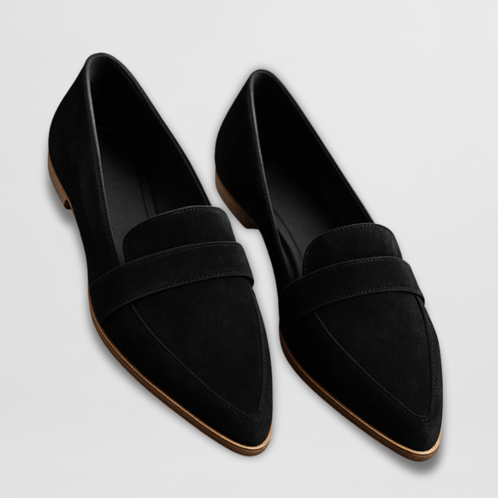 Women's Comfortable Black Loafers – Soft Suede with Cushioned Orthopedic Support 2