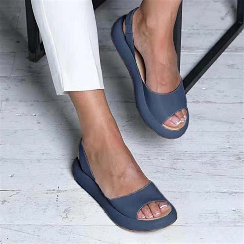 Women's Elegant Summer Sandals – Soft Microfiber Upper with Elastic Band 1