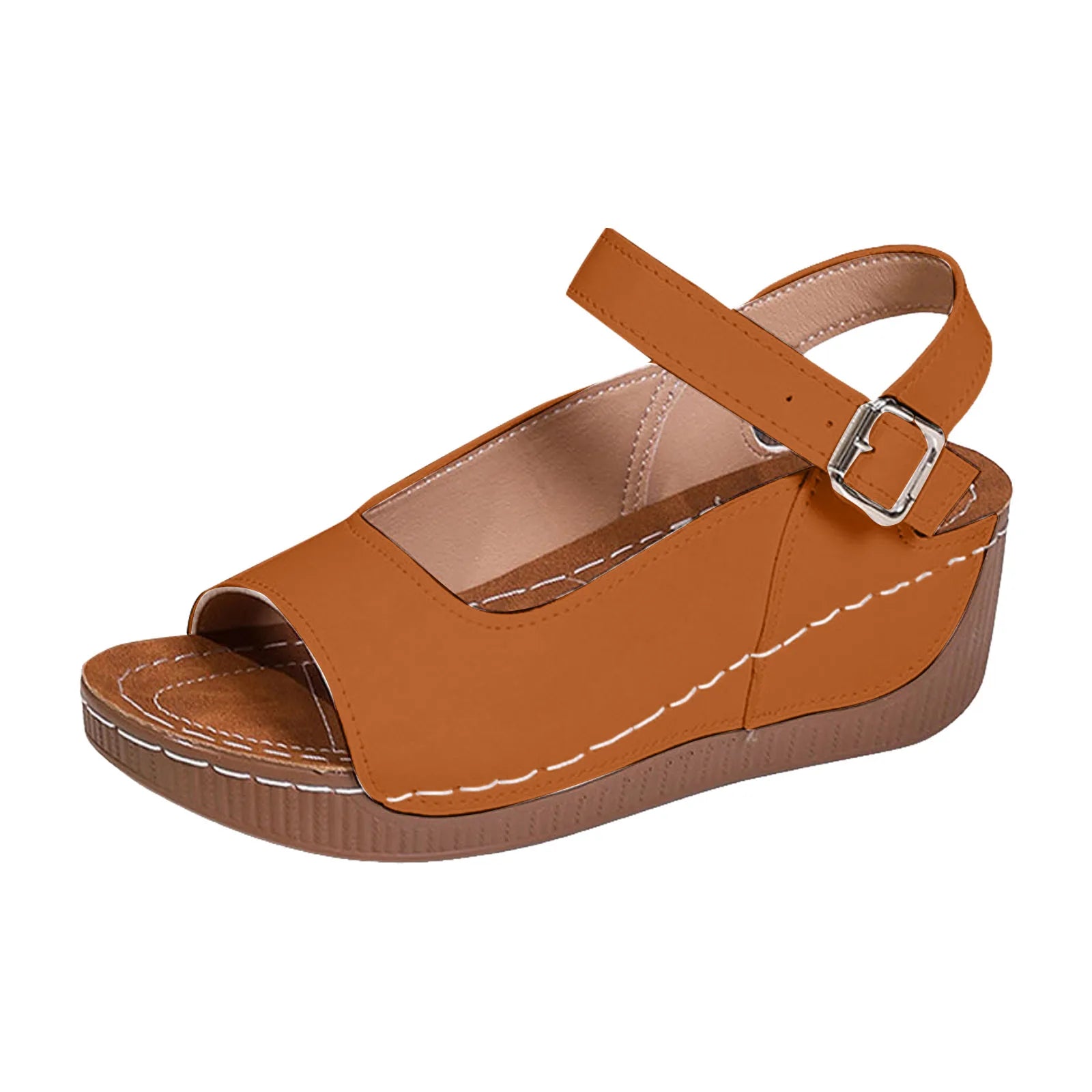 Women's Stylish Wedge Sandals – Comfortable Back Strap with Trendy Cutout Design 2