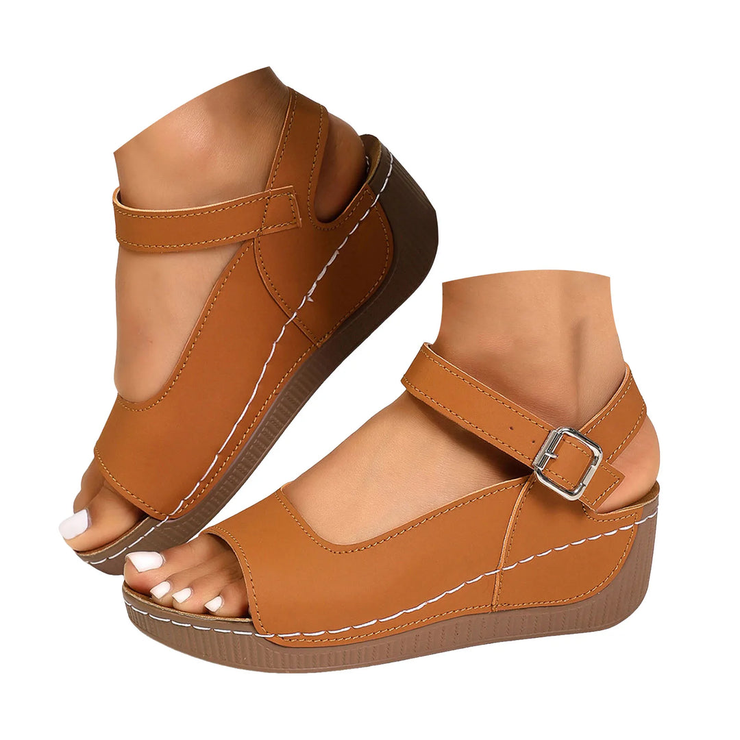 Women's Stylish Wedge Sandals – Comfortable Back Strap with Trendy Cutout Design 4