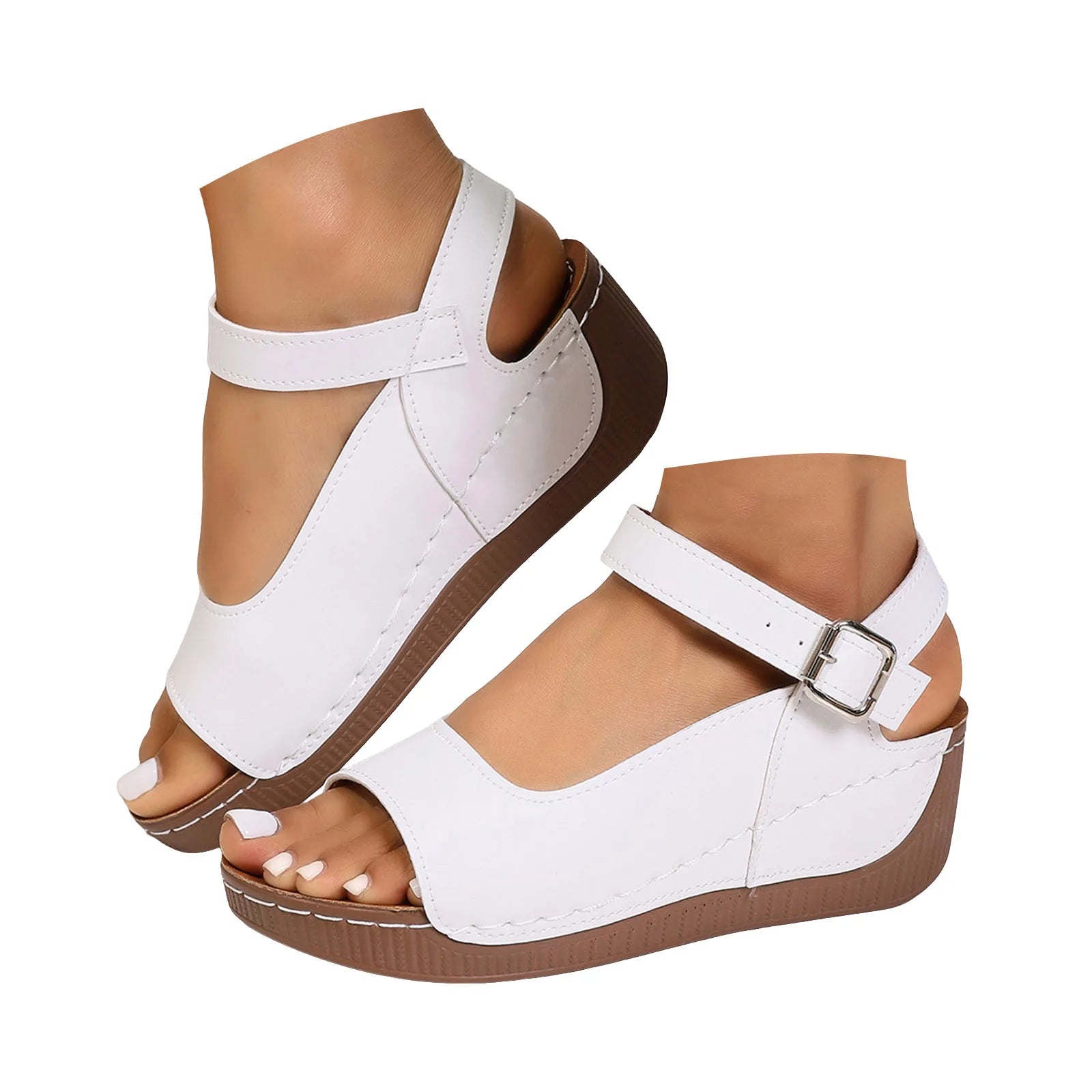 Women's Stylish Wedge Sandals – Comfortable Back Strap with Trendy Cutout Design 5