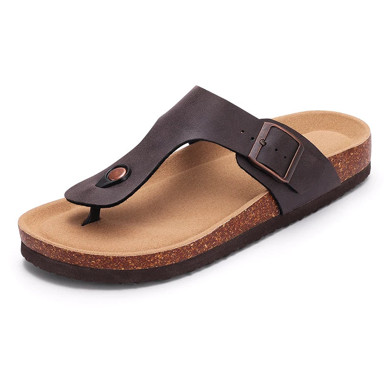 Women's Summer Cork Footbed Sandals – Comfortable Non-Slip Design with Memory Foam 1