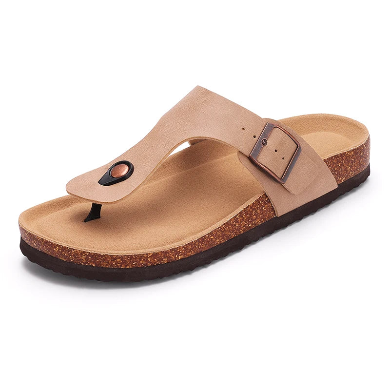 Women's Summer Cork Footbed Sandals – Comfortable Non-Slip Design with Memory Foam 8