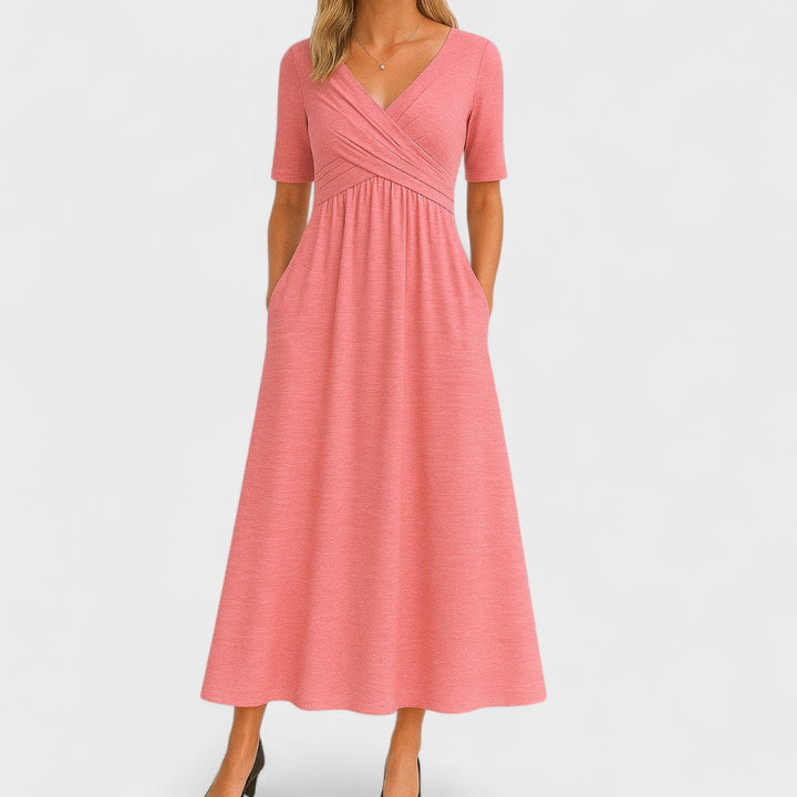 Womens Elegant Midi Dress with Flattering Fit and Comfortable Sleeves 6